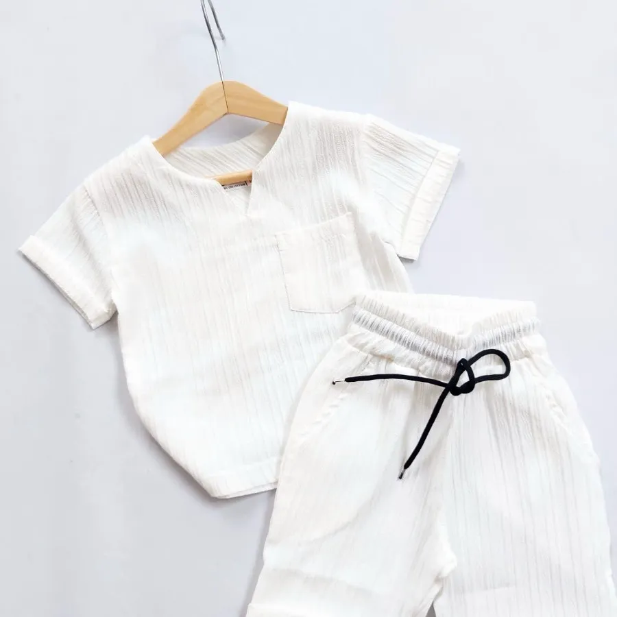 تیشرت شلوارک یقه کوبایی ک