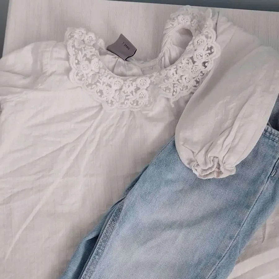 شومیز یقه تور