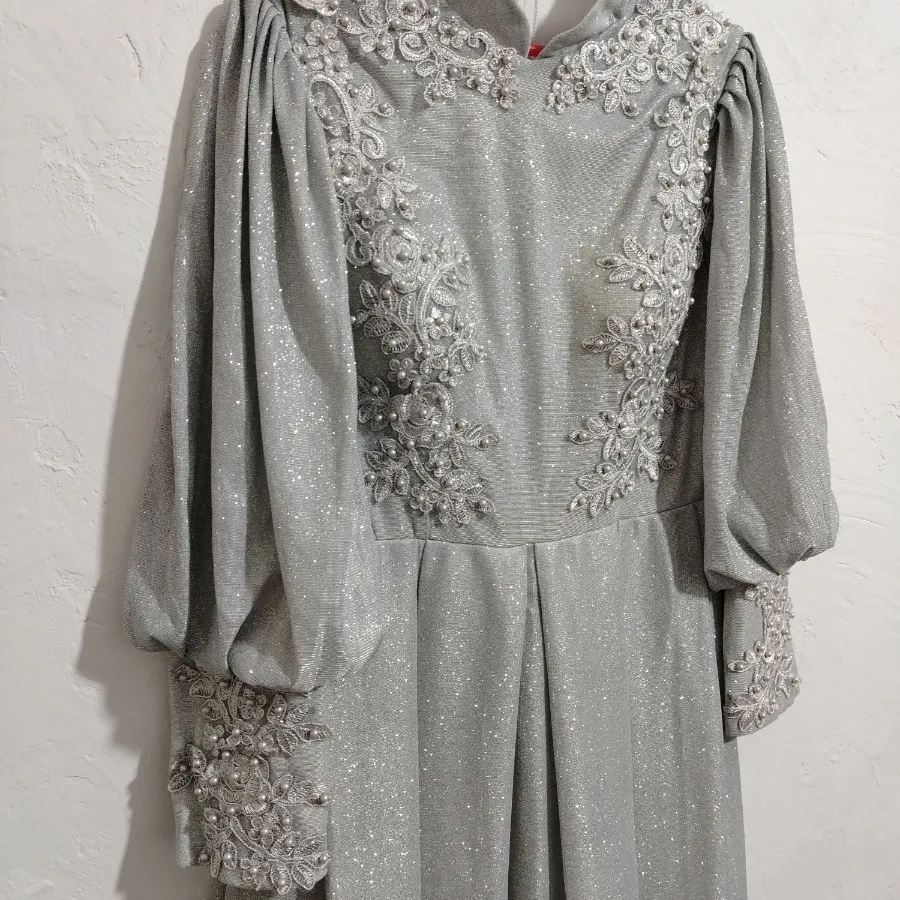 لباس مجلسی نقره ای سایز 4
