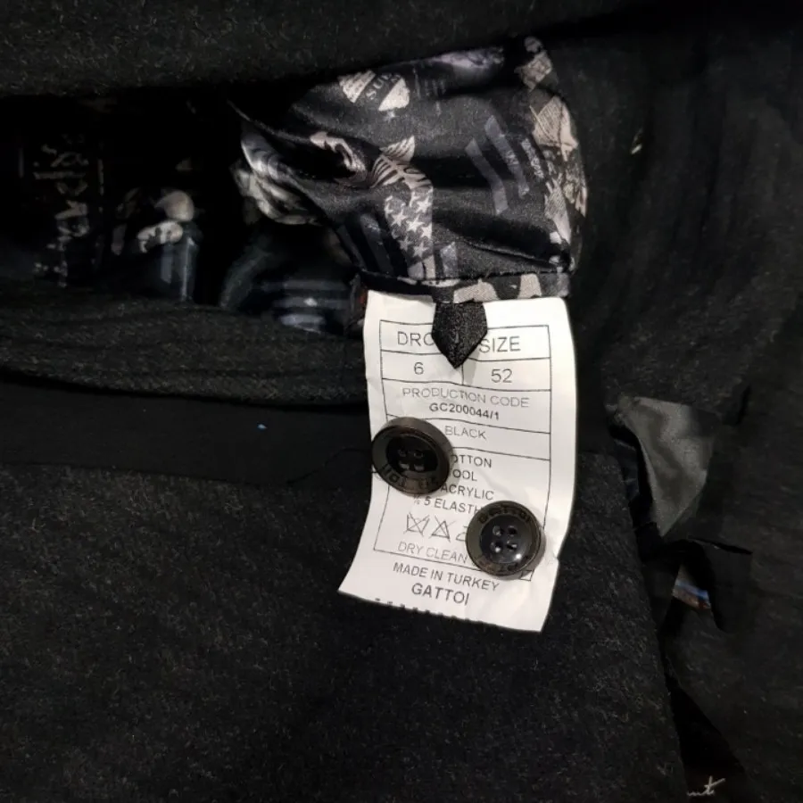 کت تک مشکی راه راه محو