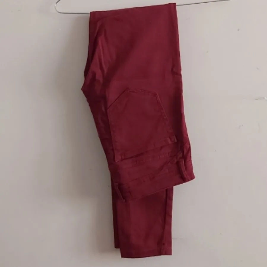 شلوار اسکینی زرشکی برشکا