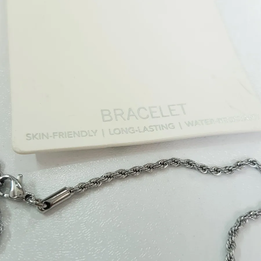 دستبند استیل طنابی ظریف