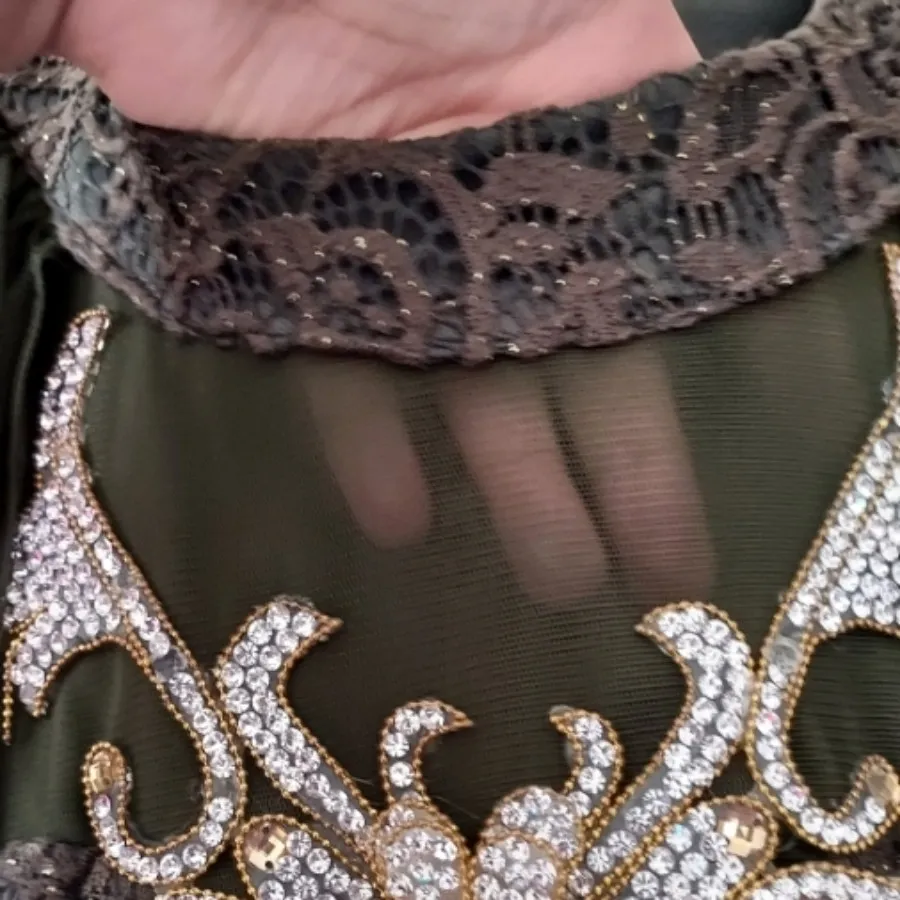 پیراهن مجلسی سبز رنگ