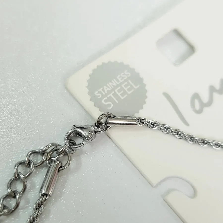 دستبند زنجیر طنابی استیل