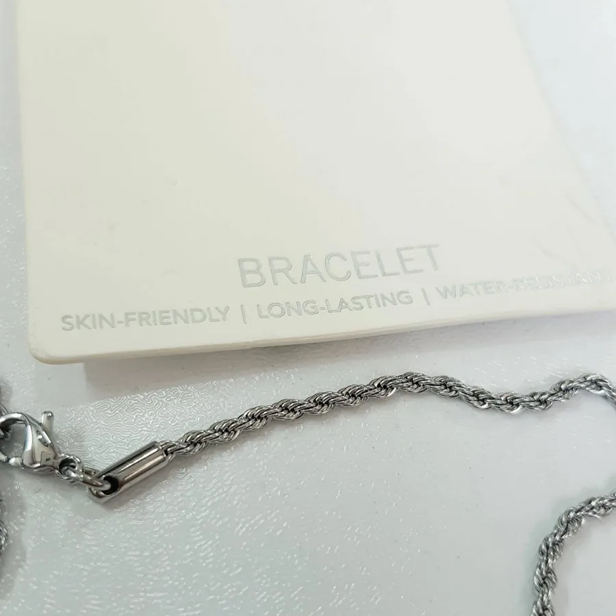 دستبند زنجیر طنابی استیل