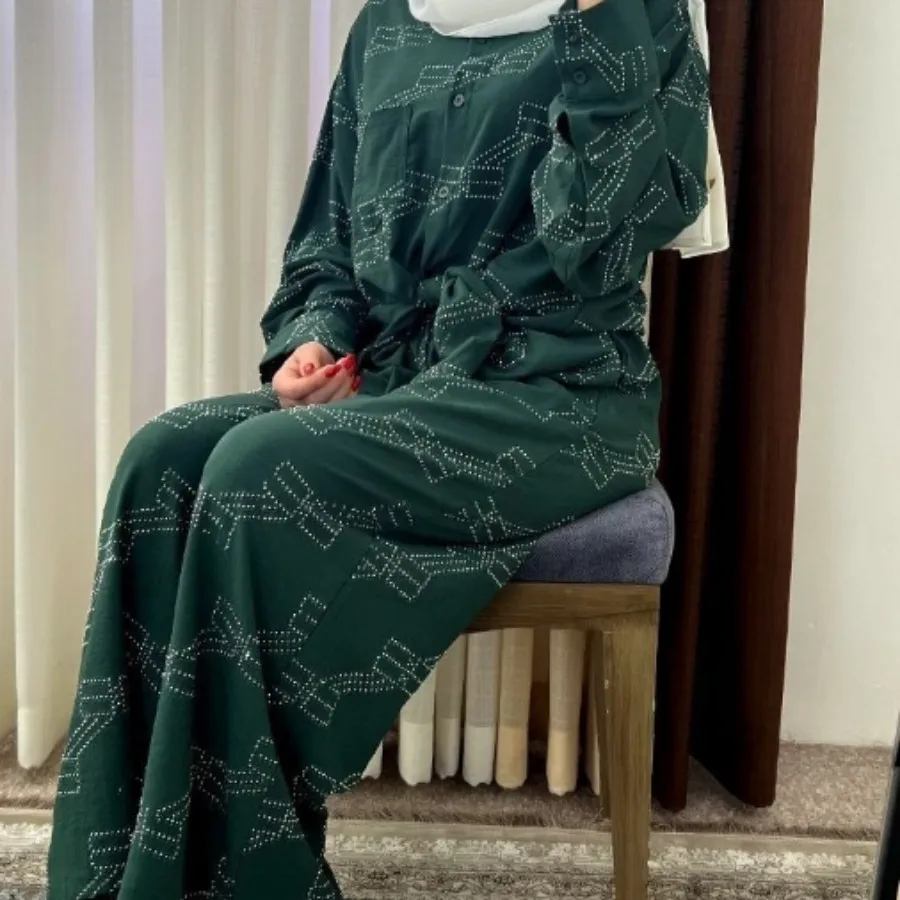 ست شومیزوشلوار نگین دار