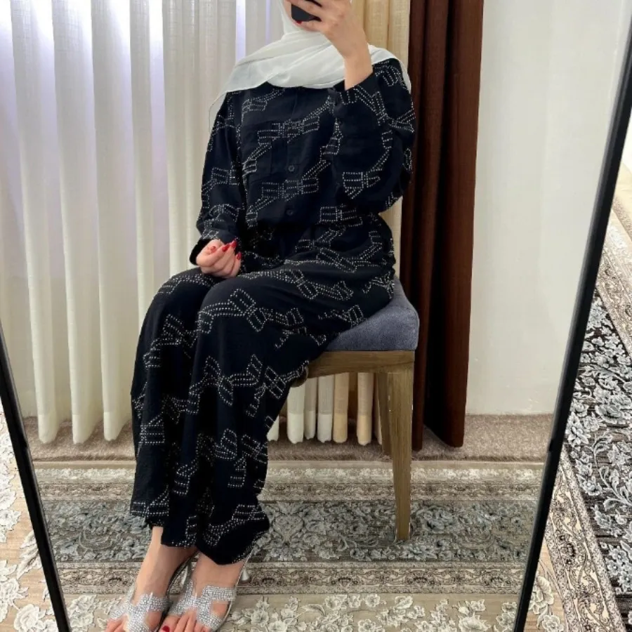 ست شومیزوشلوار نگین دار