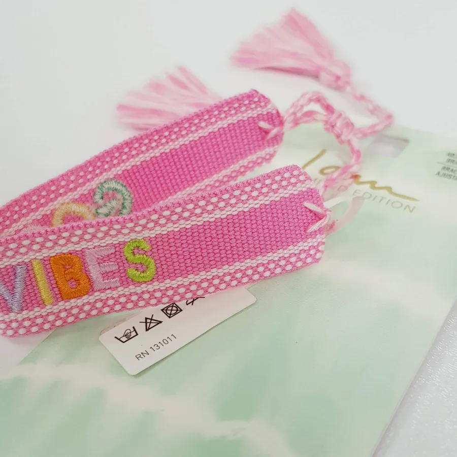 دستبند بافت پارچه رنگی