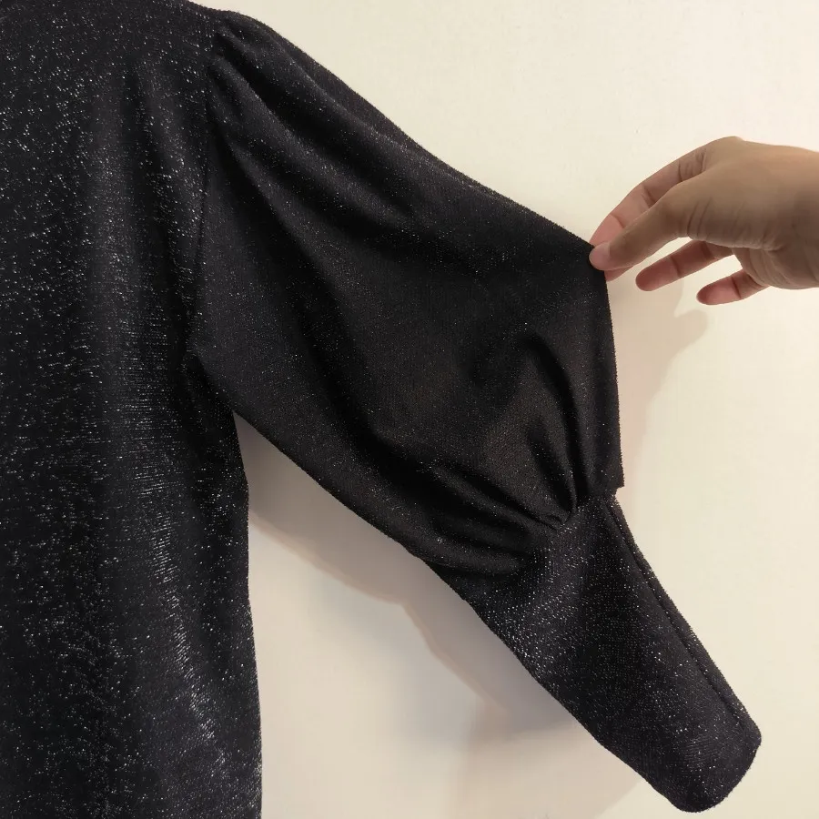 بلوز مشکی لمه