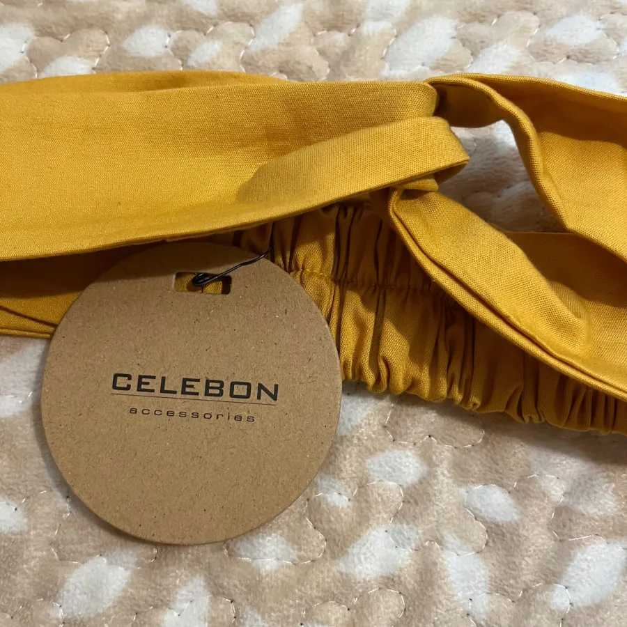 هدبند گره ای خردلی