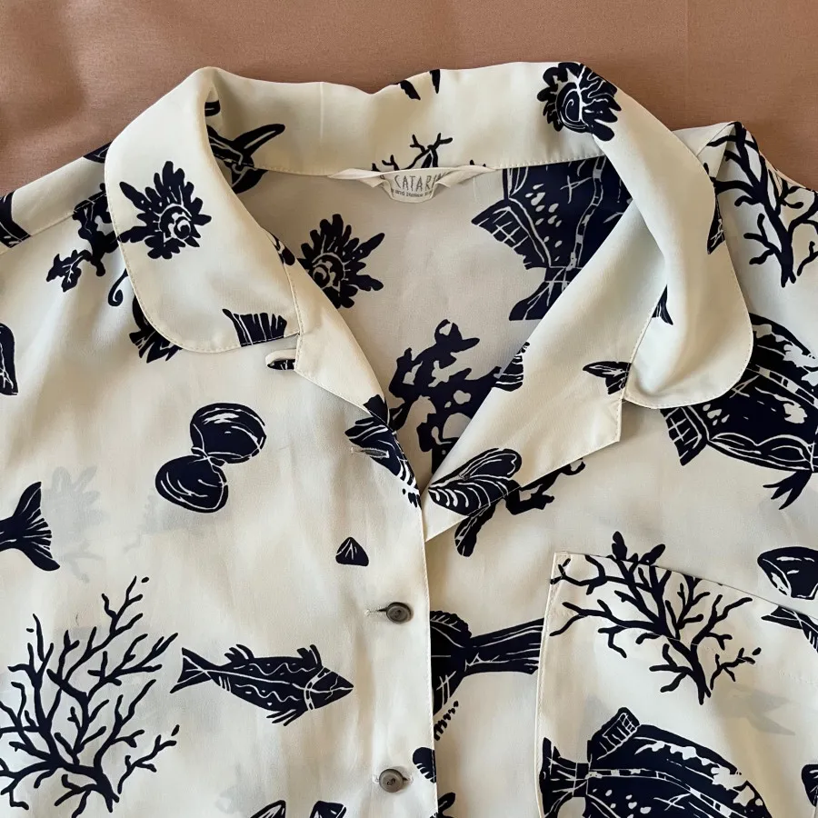 شومیز آستین کوتاه طرحدار