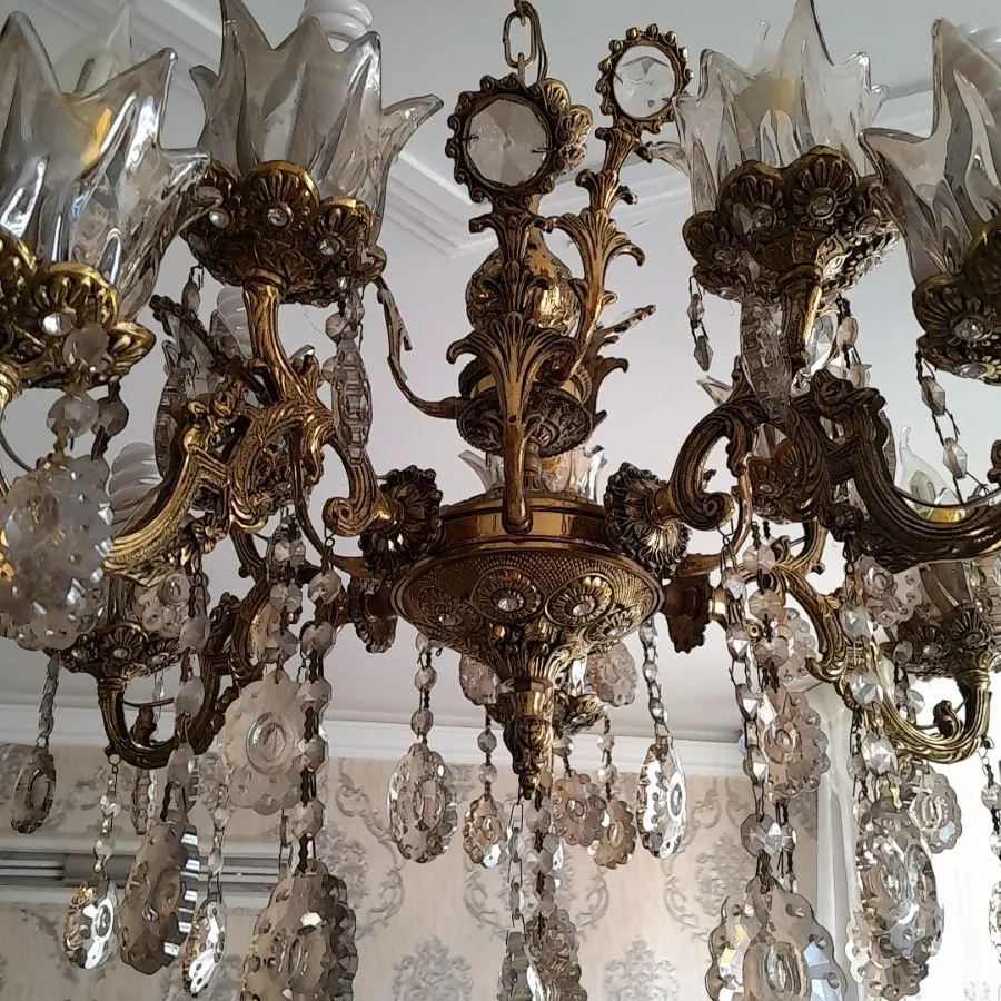 لوستر 5 شاخه دوبل برنز