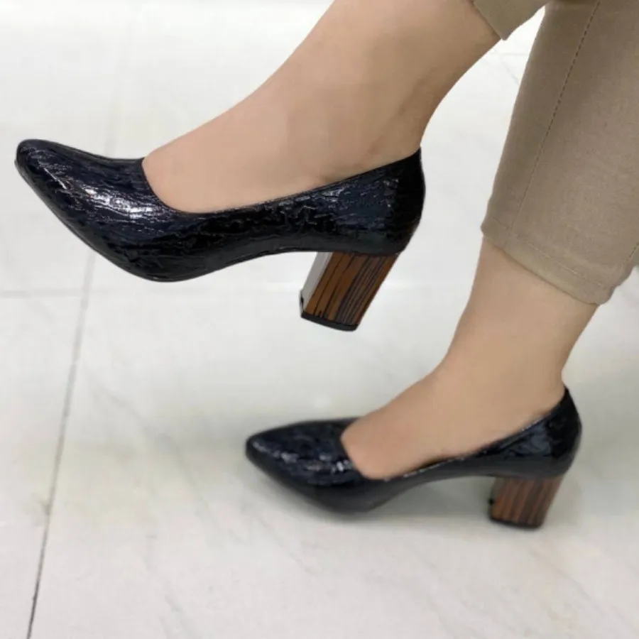 کفش پاشنه چوبی 7سانتی