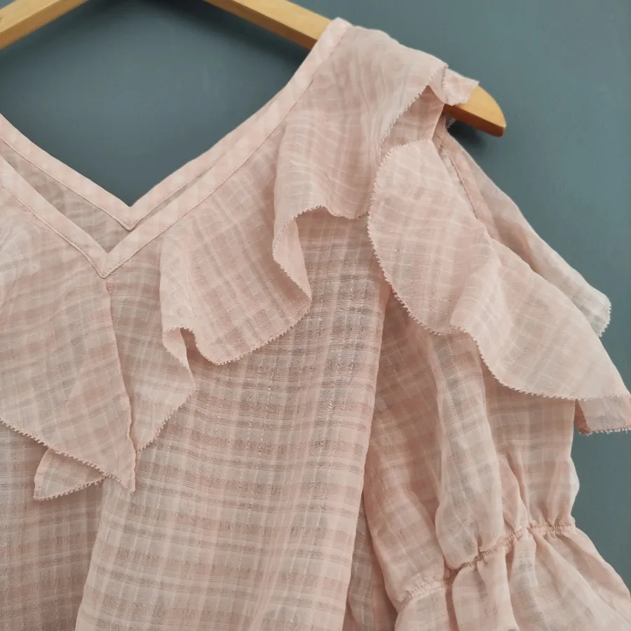 شومیز حریر کراپ برند