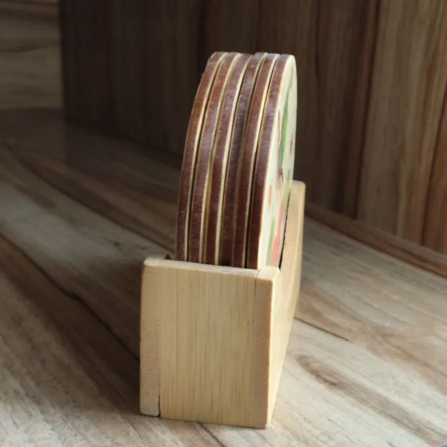 زیر لیوانی چوبی