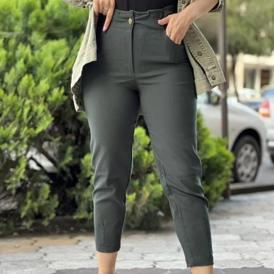 شلوار کتان مام استایل