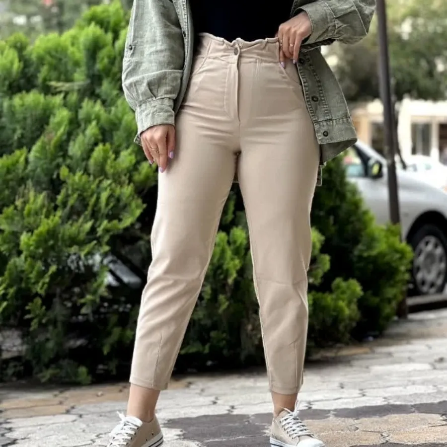 شلوار کتان مام استایل شیک