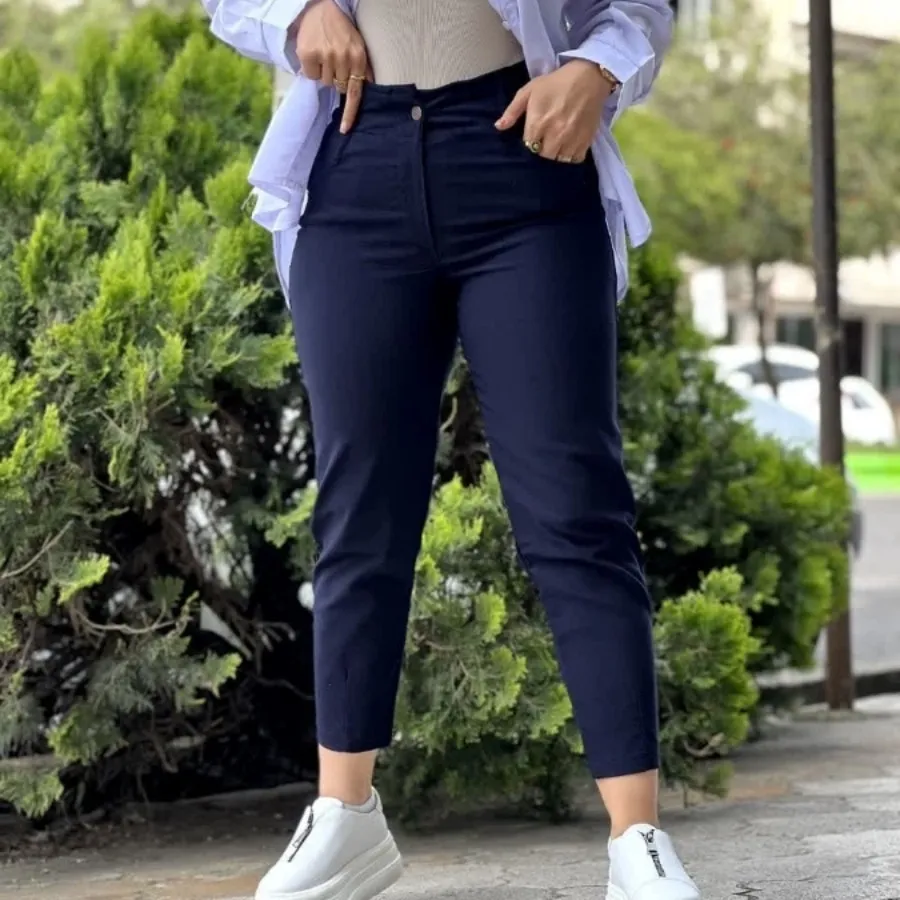 شلوار کتان مام استایل شیک