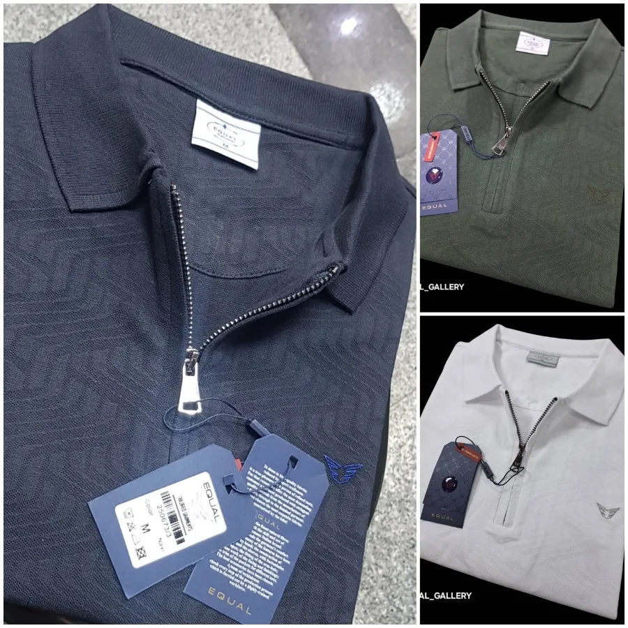 تیشرت نیم زیپ ترک 3 رنگ