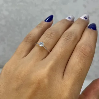 انگشتر نقره تک نگین