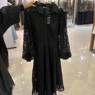 پیراهن گیپور مشکی