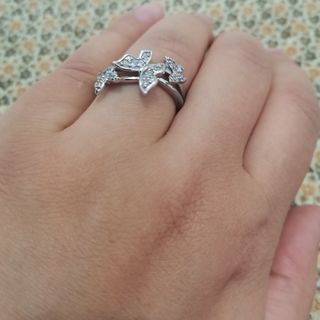 انگشتر پروانه ای نقره ای