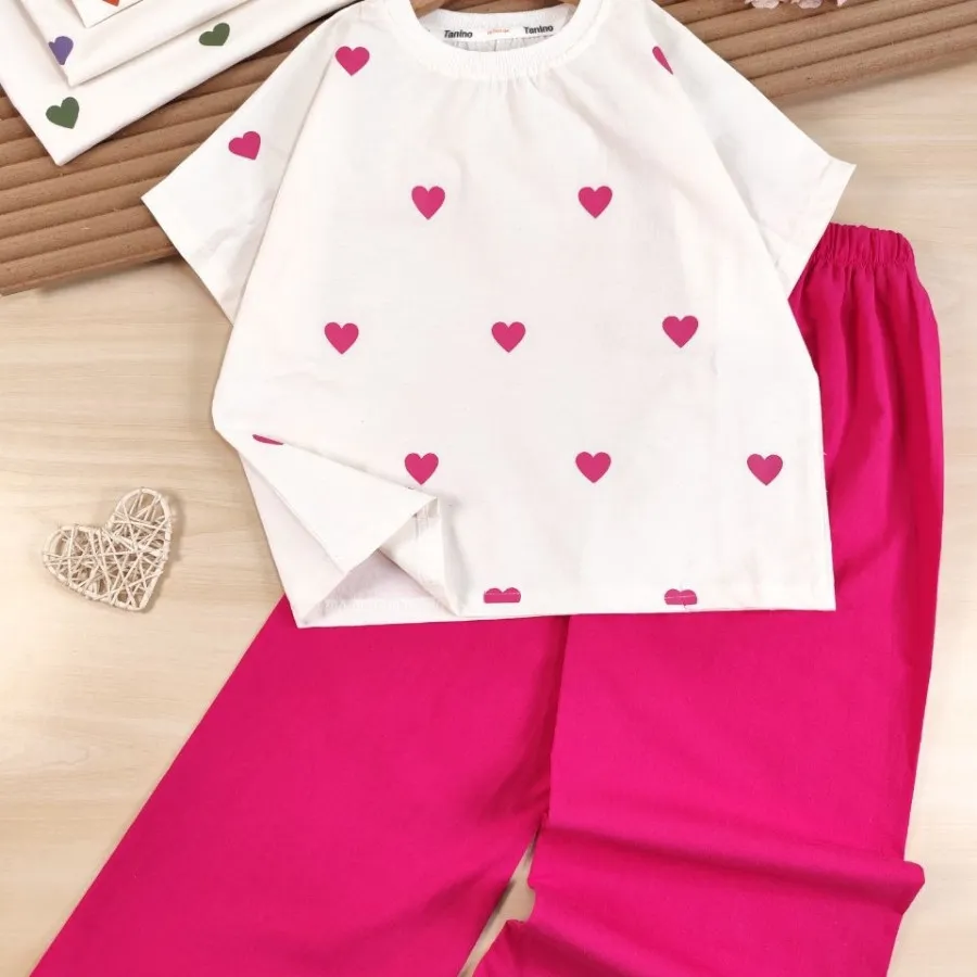 کراپ شلوار قلبی رنگی