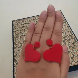 گوشواره قلب قرمز ولنتاین