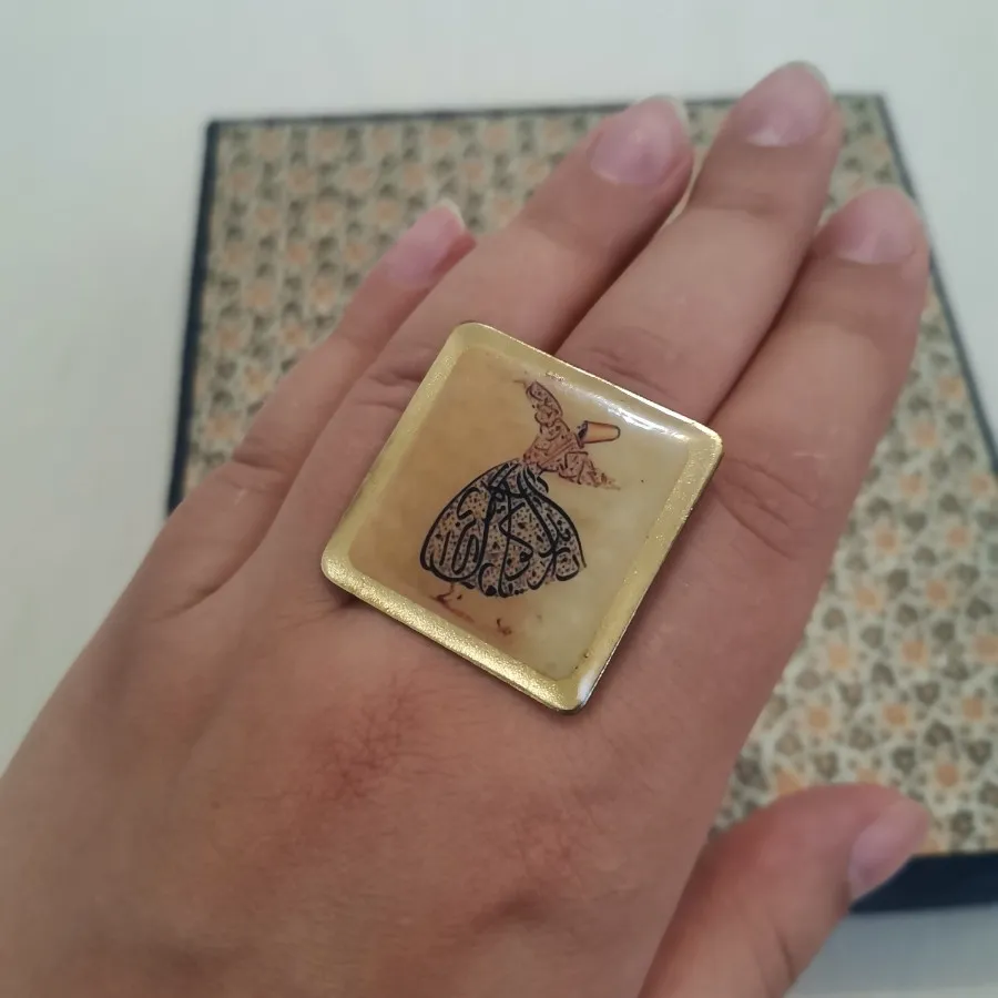 انگشتر برنجی طرح صوفی