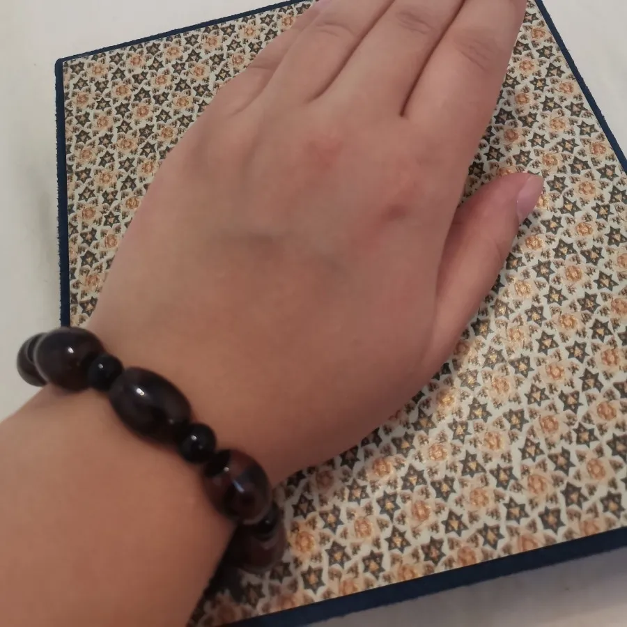 دستبند عقیق طرح چشم