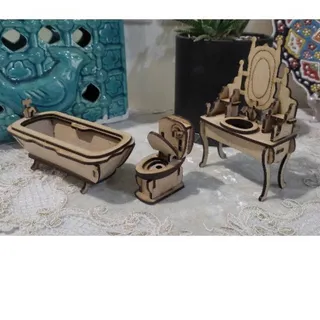 ست دکوری چوبی خانه عروسکی