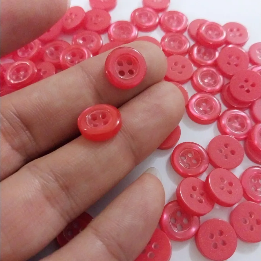 دکمه صدف یکسانتی50عددقرمز