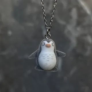گردنبند پنگوین مخملی