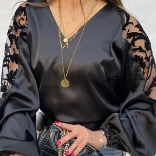 شومیز مزونی مشکی