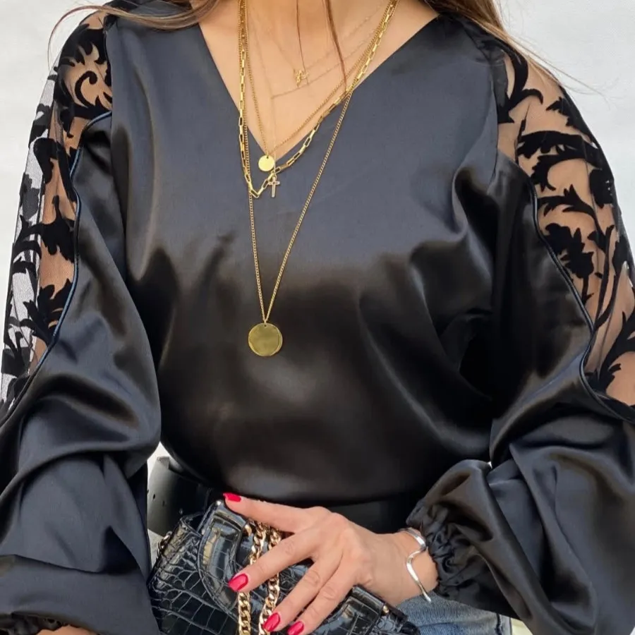 شومیز مزونی مشکی