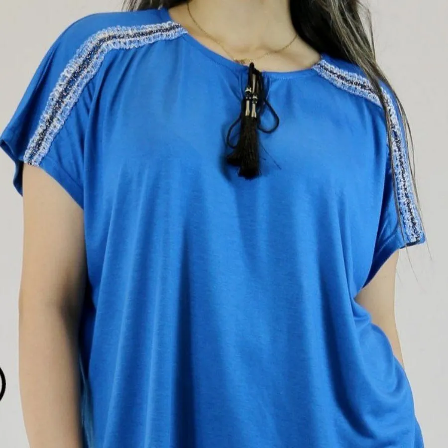 تیشرت زنانه سایزبزرگ نخی