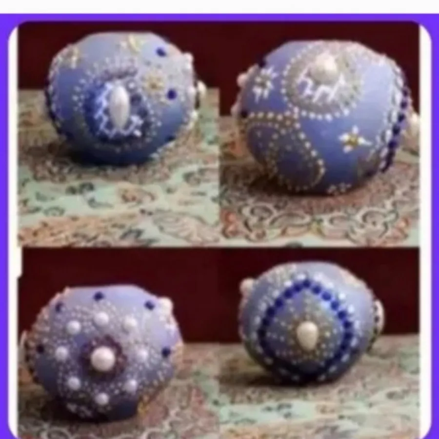 گلدان نقطه کوبی و نگین