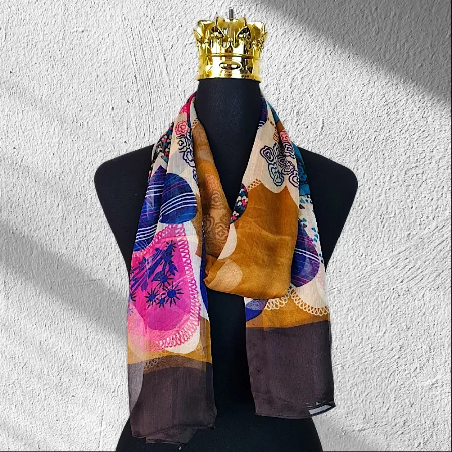 شال حریر رنگارنگ