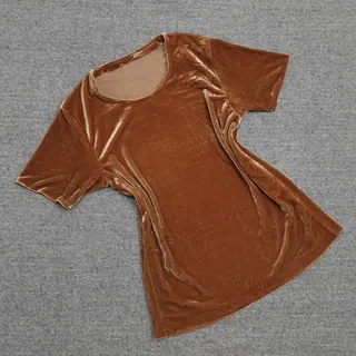 تیشرت مخمل عسلی