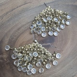گوشواره برنج و کریستال