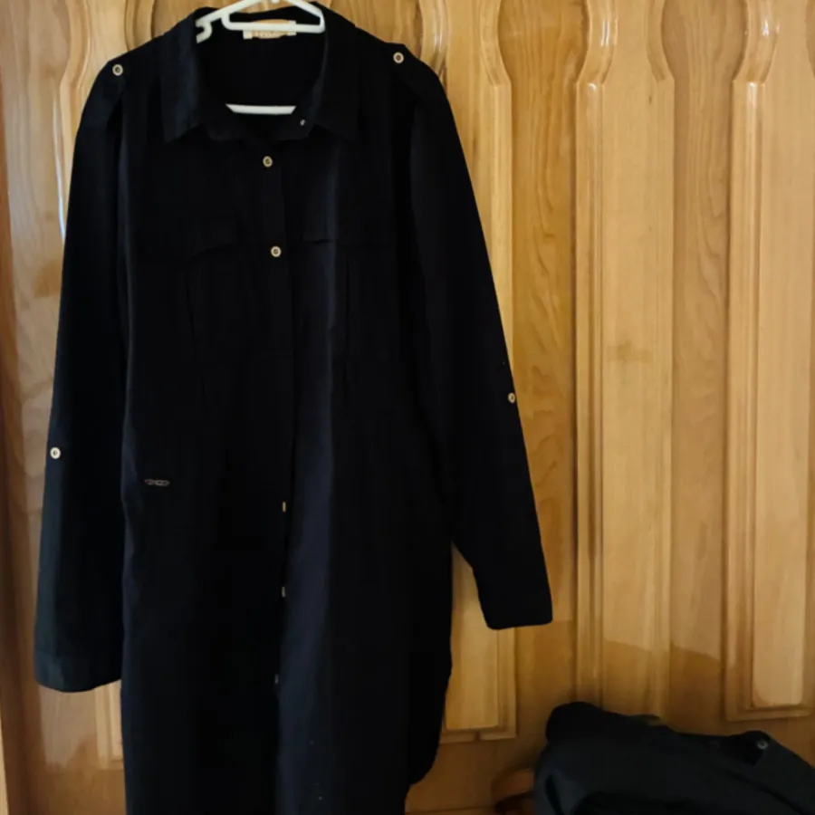 مانتو شومیز سیاه کتان