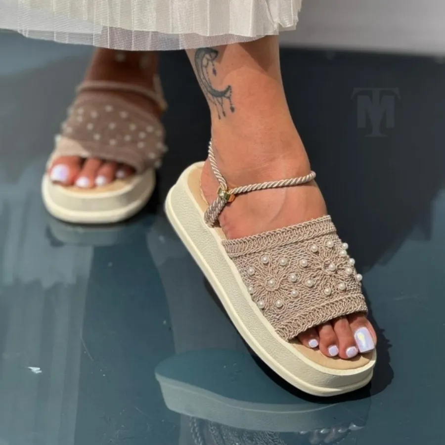 صندل تابستونی مرواریدی