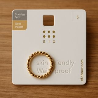 انگشتر مدل طنابی برند six