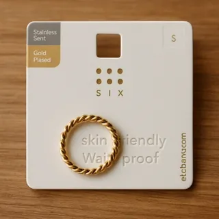 انگشتر مدل طنابی برند six