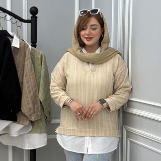 شومیز تابستونی کرمی
