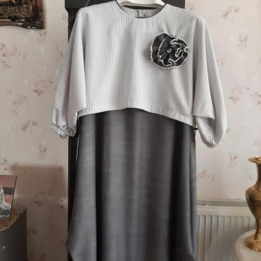 مانتو دوتکه همراه با شال