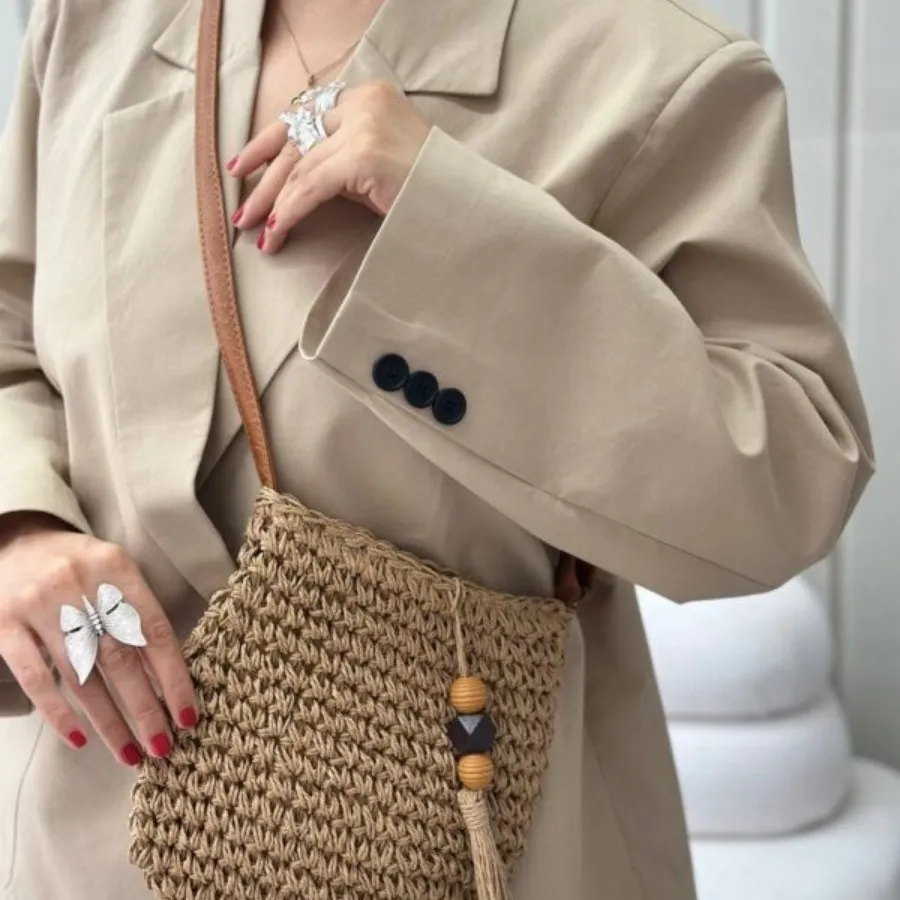 کیف دست بافت رافیا