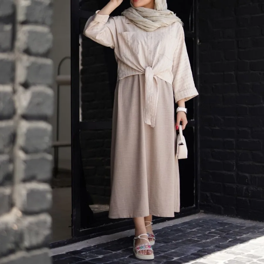 شومیز گره ای ست با ساراف