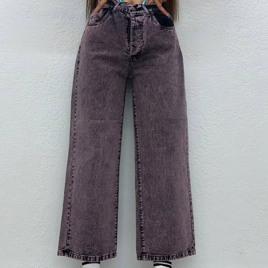 شلوار نیم بگ جین