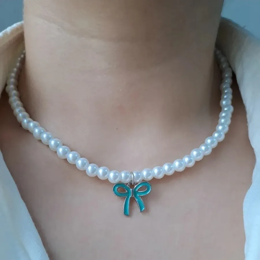 گردنبند مروارید پلاک?